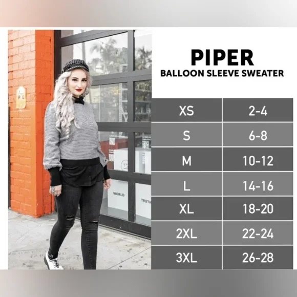 Lularoe Black & White Polka Dot Sweater - Picture 3 of 4